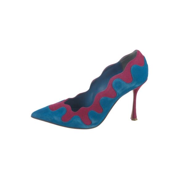 ❤️Manolo Blahnik Suede Colorblock Pumps❤️